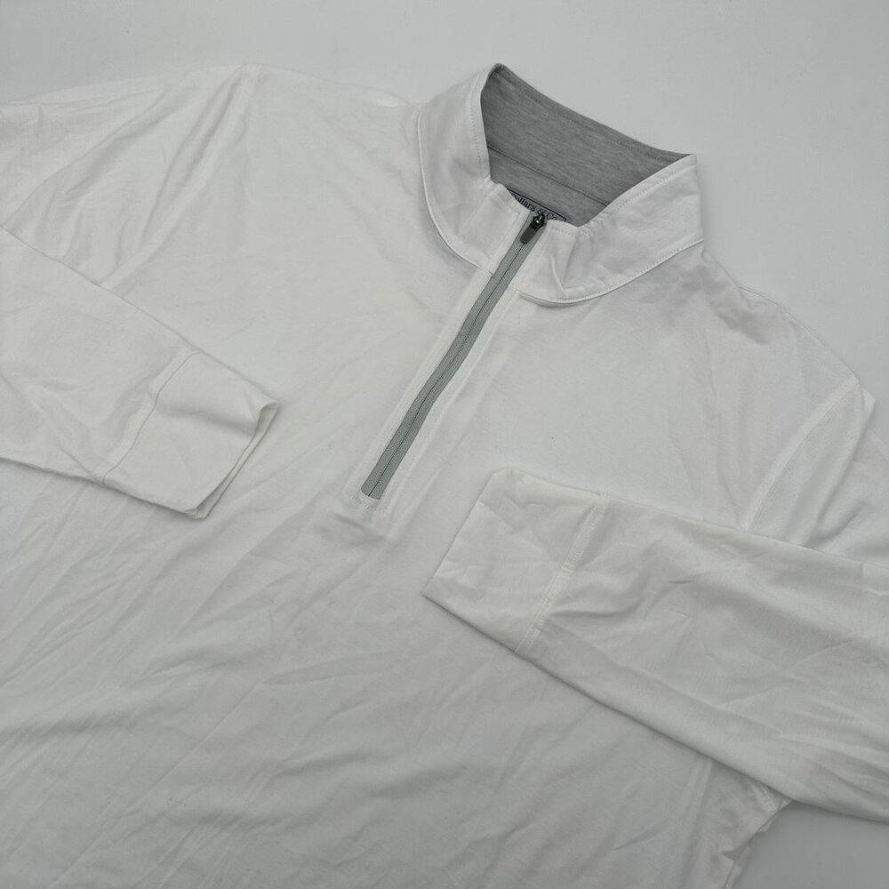NWOT Collars & Co. DriRelease®‎ Performance 1/4 Zip Pullover Polo, Size L, White